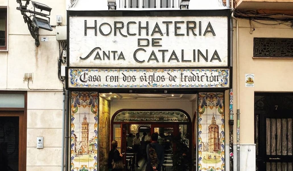 horchatería santa catalina rotulo antiguo